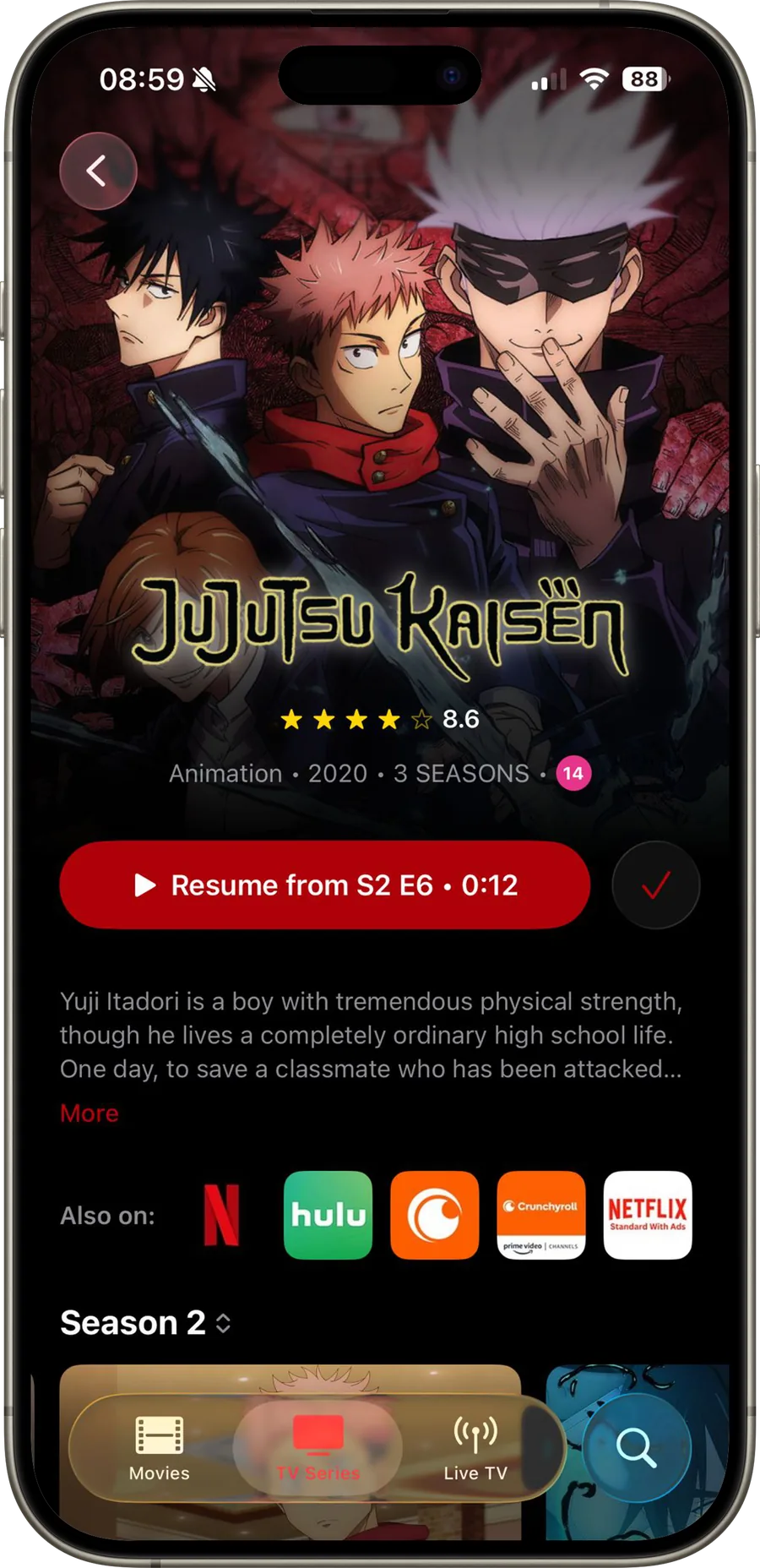 KIPTV on iPhone